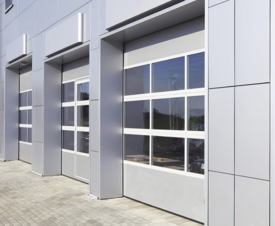 Панорамные ворота Алютех Alutrend в Белореченске